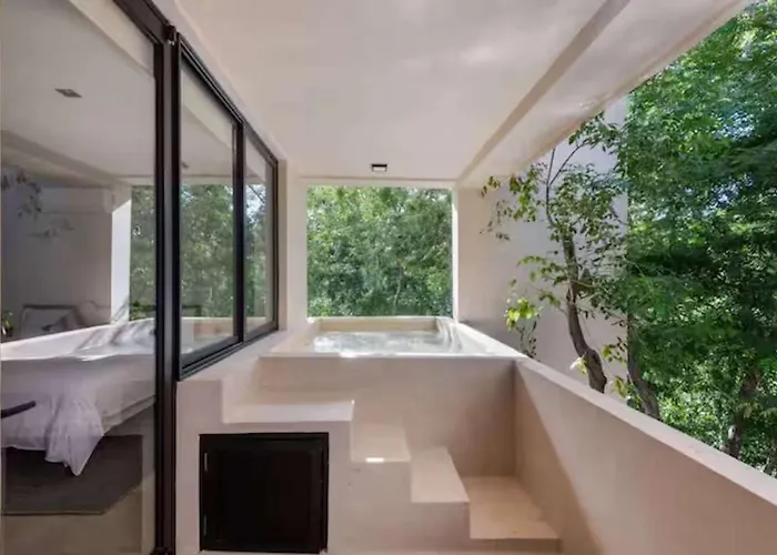 Chic Jungle Balcony Priv Pool Steam & Gym Apartment Tulum